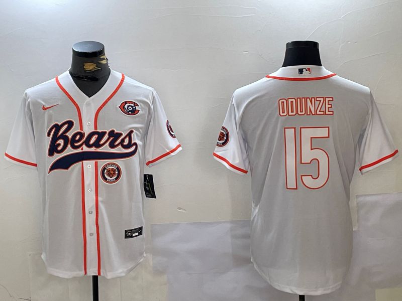 Men Chicago Bears #15 Odunze White Joint Name 2024 Nike Limited NFL Jersey style 3->indianapolis colts->NFL Jersey